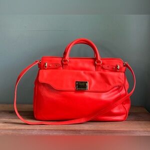 Talbots Red Leather Handbag